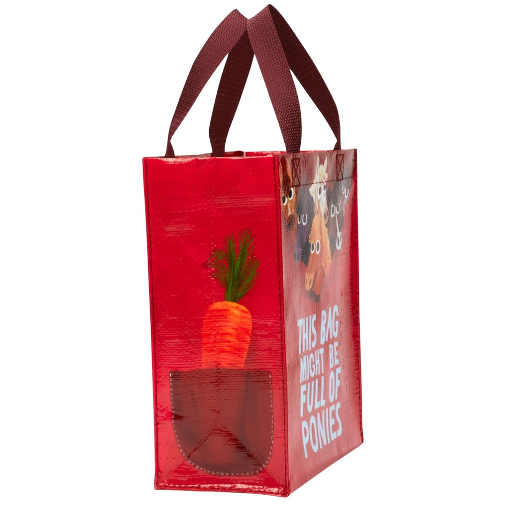 Bag Full Of Ponies Handy Tote Bag Blue Q Apparel & Accessories - Bags - Reusable Shoppers & Tote Bags