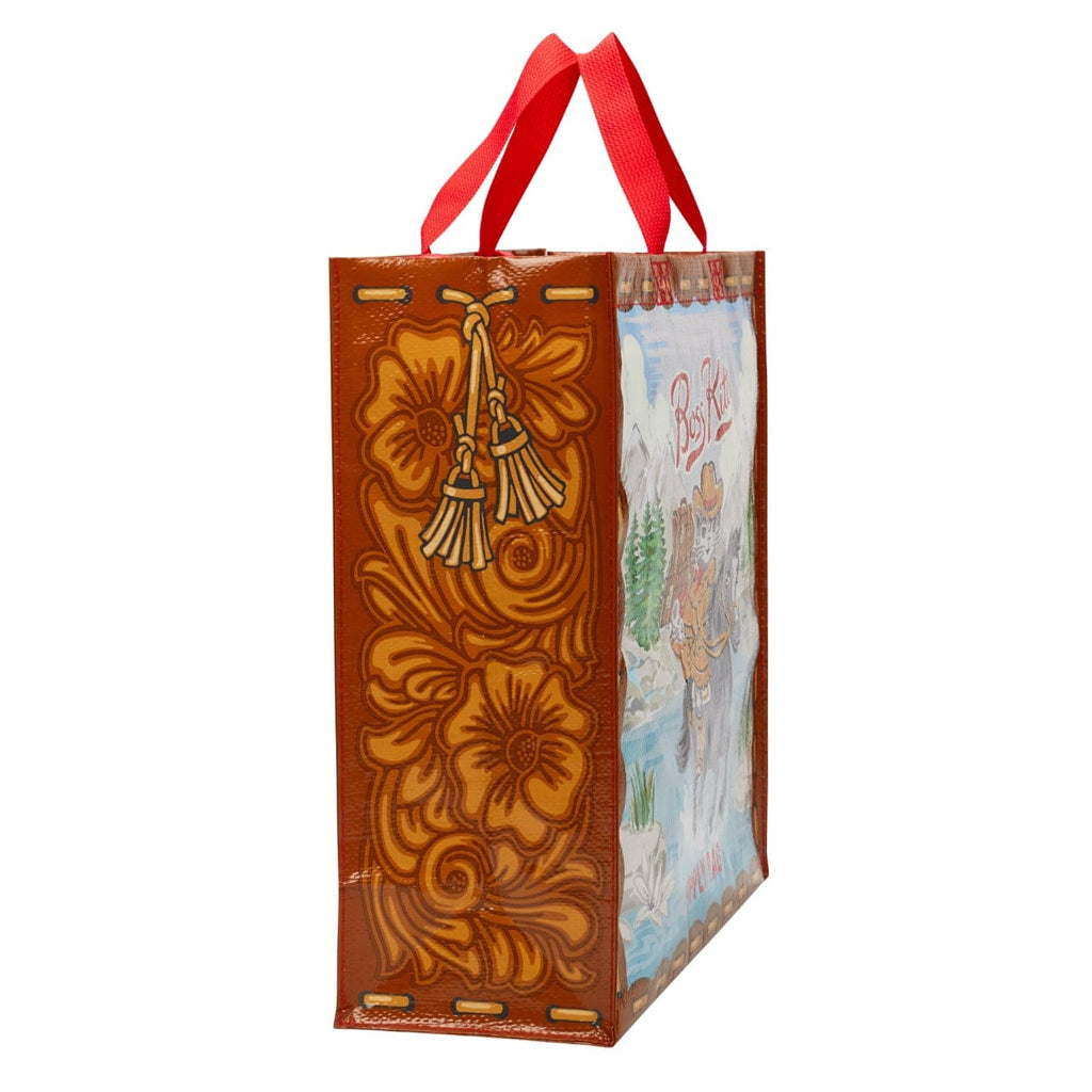 Boss Kitty Shopper Tote Bag Blue Q Apparel & Accessories - Bags - Reusable Shoppers & Tote Bags