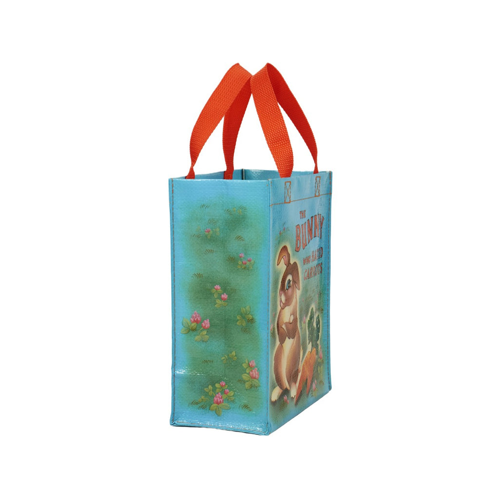 Bunny Hated Carrots Handy Tote Bag Blue Q Apparel & Accessories - Bags - Reusable Shoppers & Tote Bags