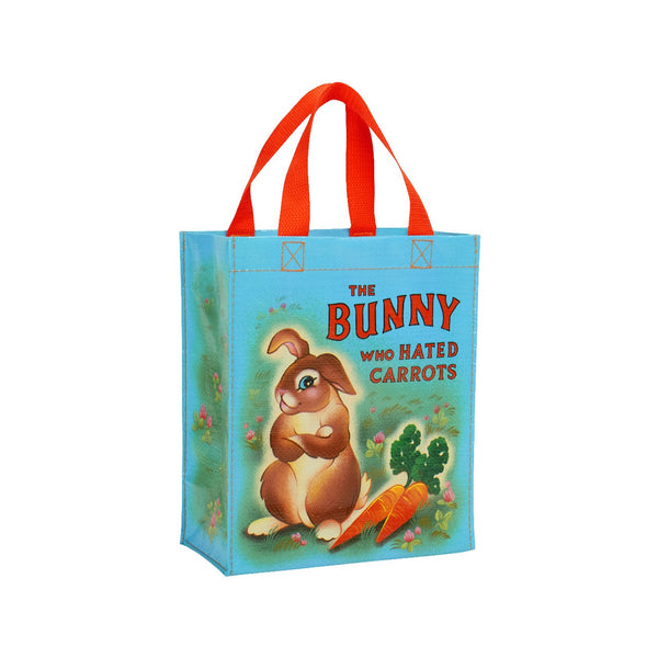 Bunny Hated Carrots Handy Tote Bag Blue Q Apparel & Accessories - Bags - Reusable Shoppers & Tote Bags