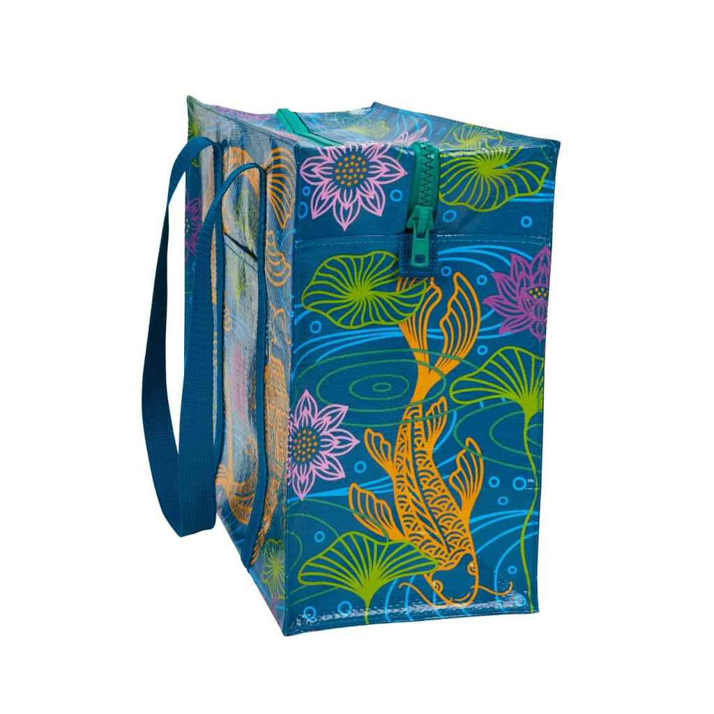 Koi Shoulder Tote Bag Blue Q Apparel & Accessories - Bags - Reusable Shoppers & Tote Bags
