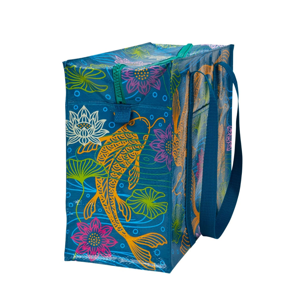 Koi Shoulder Tote Bag Blue Q Apparel & Accessories - Bags - Reusable Shoppers & Tote Bags