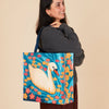 Swan Shopper Tote Bag Blue Q Apparel & Accessories - Bags - Reusable Shoppers & Tote Bags