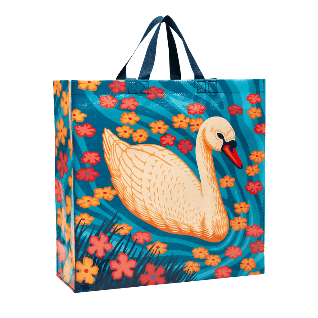 Swan Shopper Tote Bag Blue Q Apparel & Accessories - Bags - Reusable Shoppers & Tote Bags