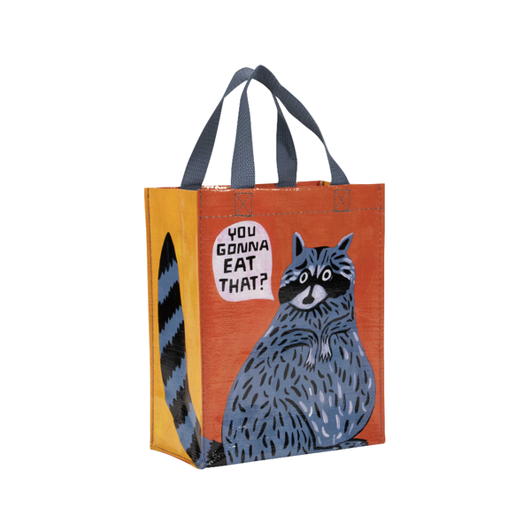 You Gonna Eat That Racoon Handy Tote Blue Q Apparel & Accessories - Bags - Reusable Shoppers & Tote Bags
