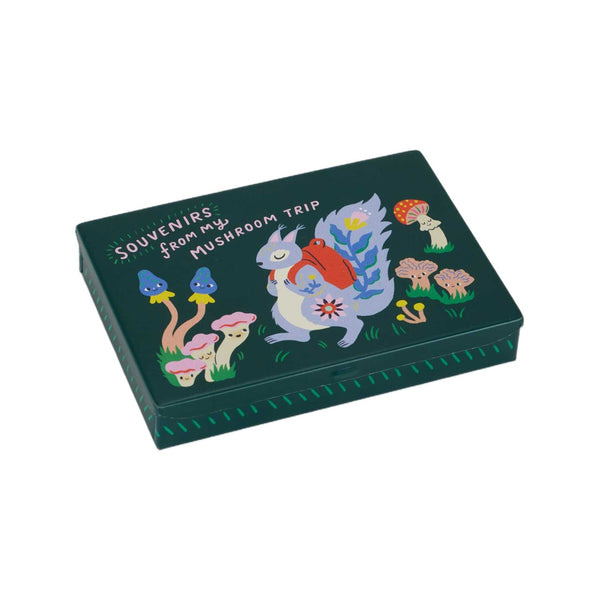 Mushroom Trip Pocket Box Blue Q Apparel & Accessories