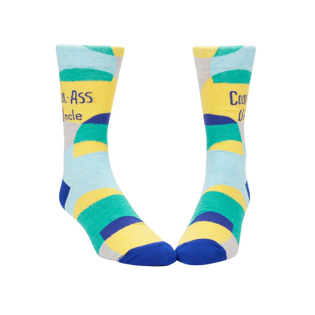 Cool Ass Uncle Crew Socks - Mens Blue Q Apparel & Accessories - Socks - Adult - Mens