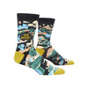 Go Wild Crew Socks - Mens Blue Q Apparel & Accessories - Socks - Adult - Mens
