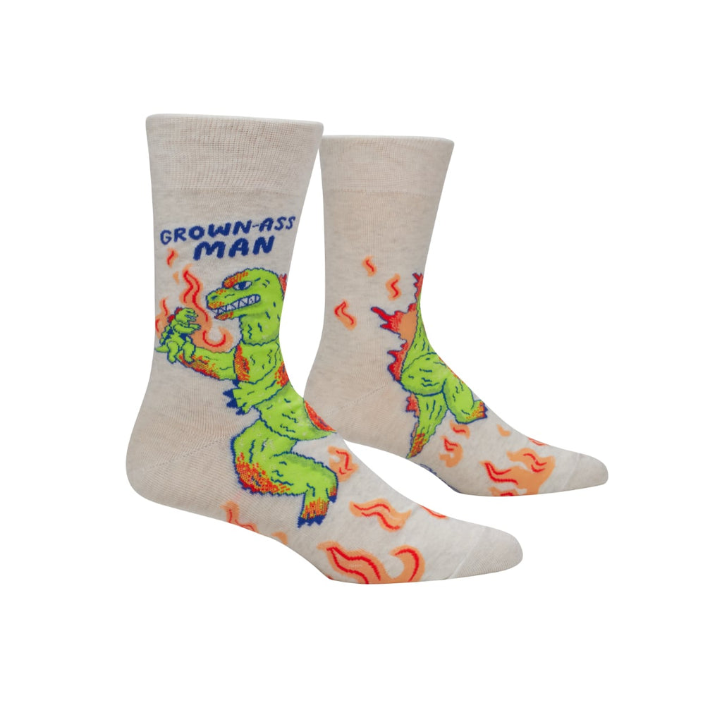 Grown Ass Man Crew Socks - Mens Blue Q Apparel & Accessories - Socks - Adult - Mens