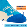 Cuddle Me Cat Sneaker Socks - Unisex Blue Q Apparel & Accessories - Socks - Adult - Unisex