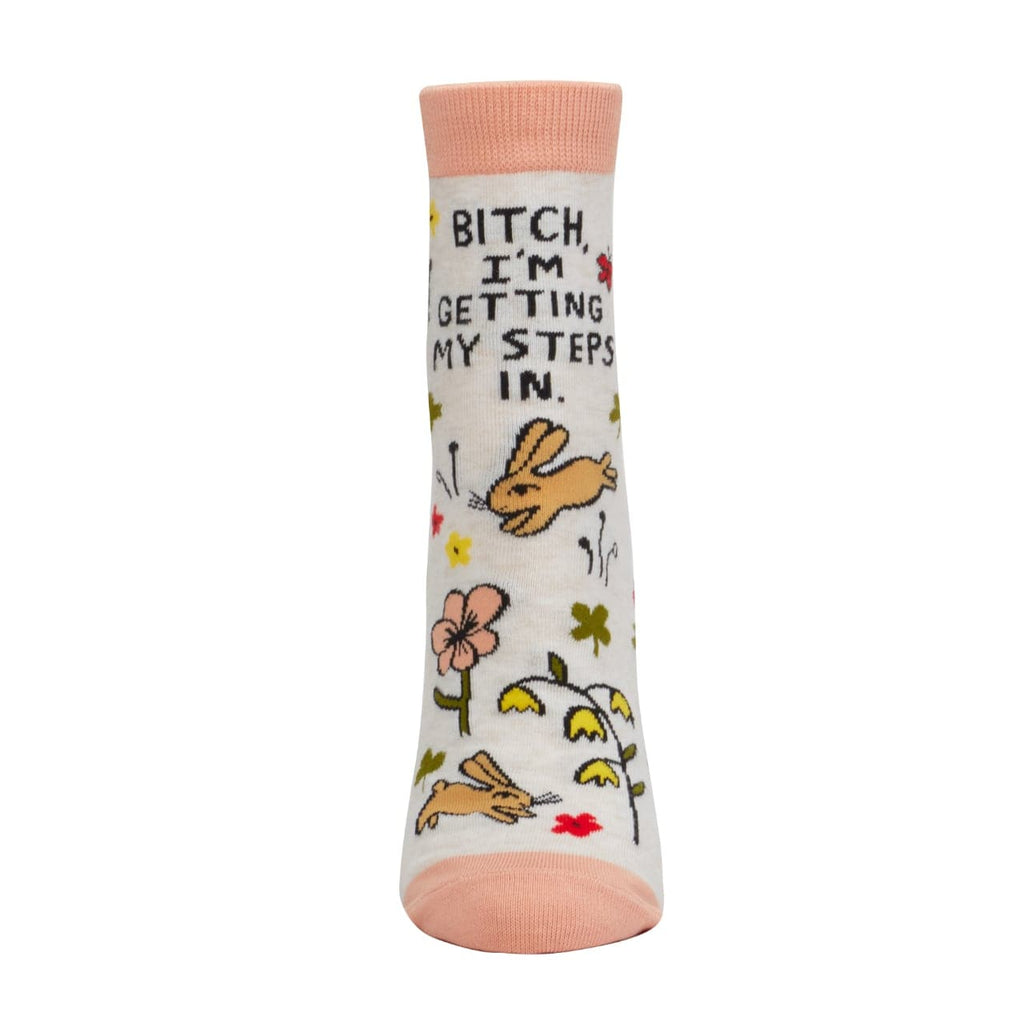 Bitch I'm Getting My Steps In Ankle Socks - Womens Blue Q Apparel & Accessories - Socks - Adult - Womens