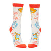 High On Life & Possibly Weed Crew Socks - Womens Blue Q Apparel & Accessories - Socks - Adult - Womens