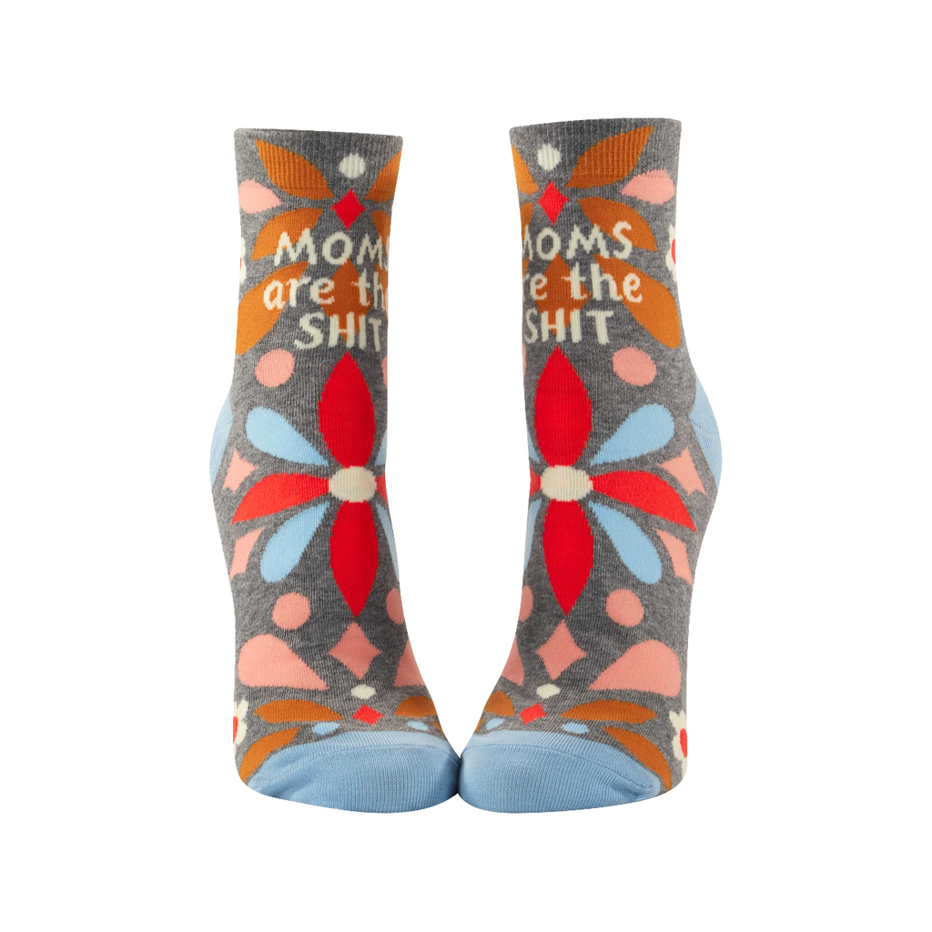 Moms Are The Sh*t Ankle Socks - Womens Blue Q Apparel & Accessories - Socks - Adult - Womens