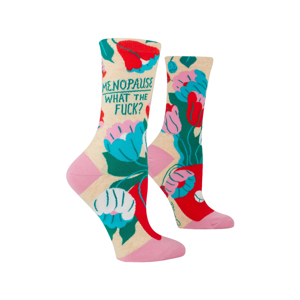 Monopause Crew Socks - Womens Blue Q Apparel & Accessories - Socks - Adult - Womens