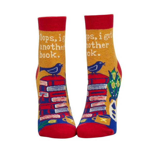 Oops I Got Another Book Ankle Socks - Womens Blue Q Apparel & Accessories - Socks - Adult - Womens