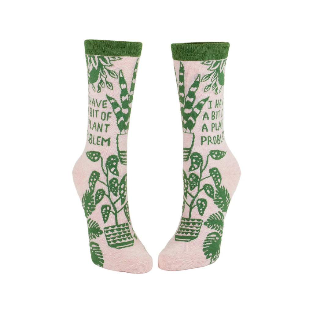 Plant Problem Crew Socks - Womens Blue Q Apparel & Accessories - Socks - Adult - Womens