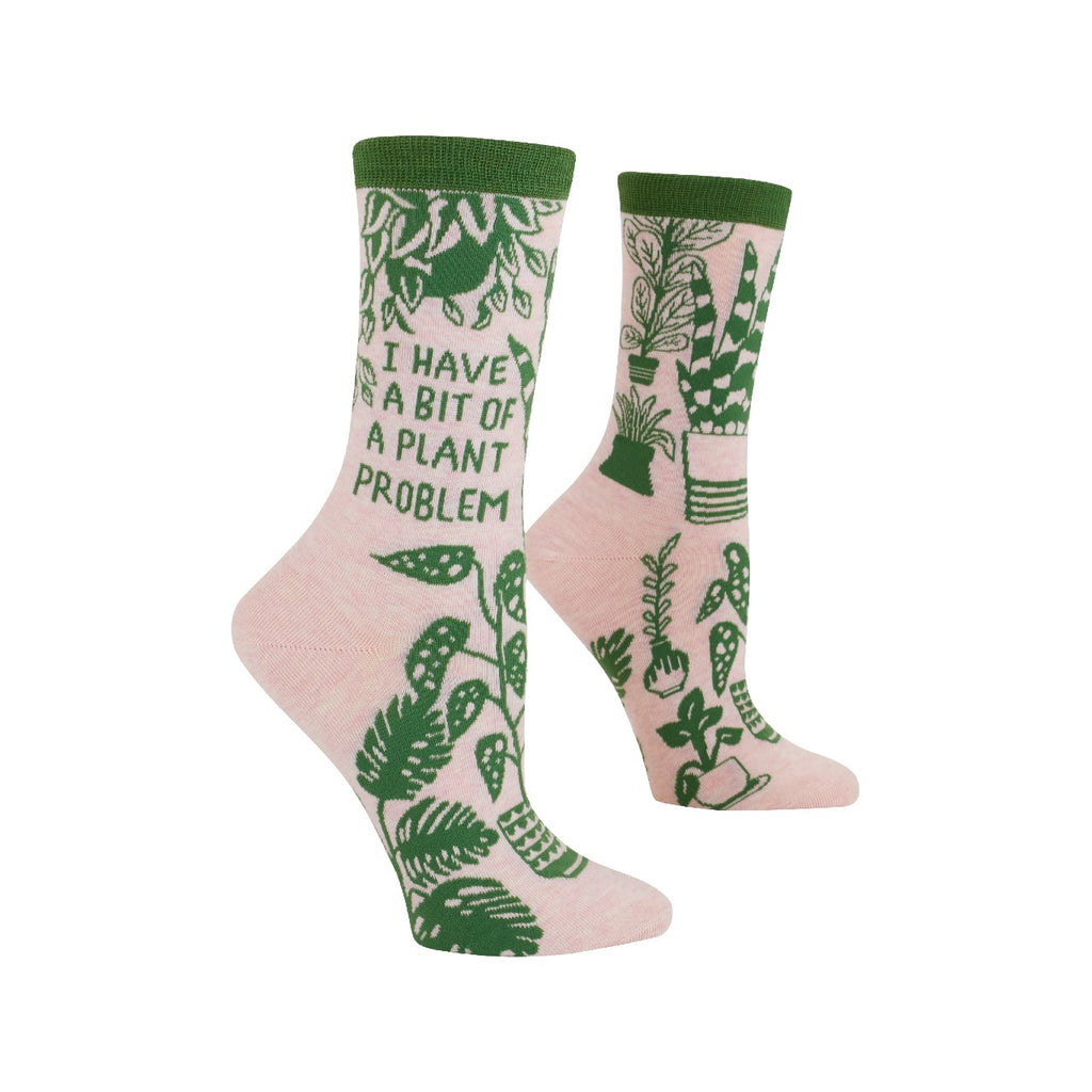 Plant Problem Crew Socks - Womens Blue Q Apparel & Accessories - Socks - Adult - Womens