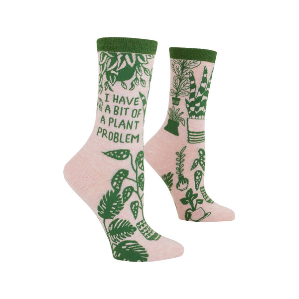 Plant Problem Crew Socks - Womens Blue Q Apparel & Accessories - Socks - Adult - Womens