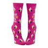 Resting My Eyes Crew Socks - Womens Blue Q Apparel & Accessories - Socks