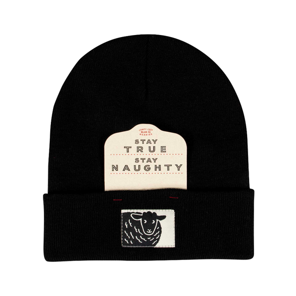 Stay Naughty Stay True Sheep Beanie Hat Blue Q Apparel & Accessories - Winter - Adult - Hats