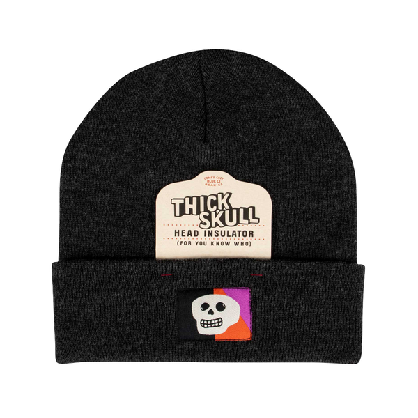 Thick Skull Beanie Hat Blue Q Apparel & Accessories - Winter - Adult - Hats