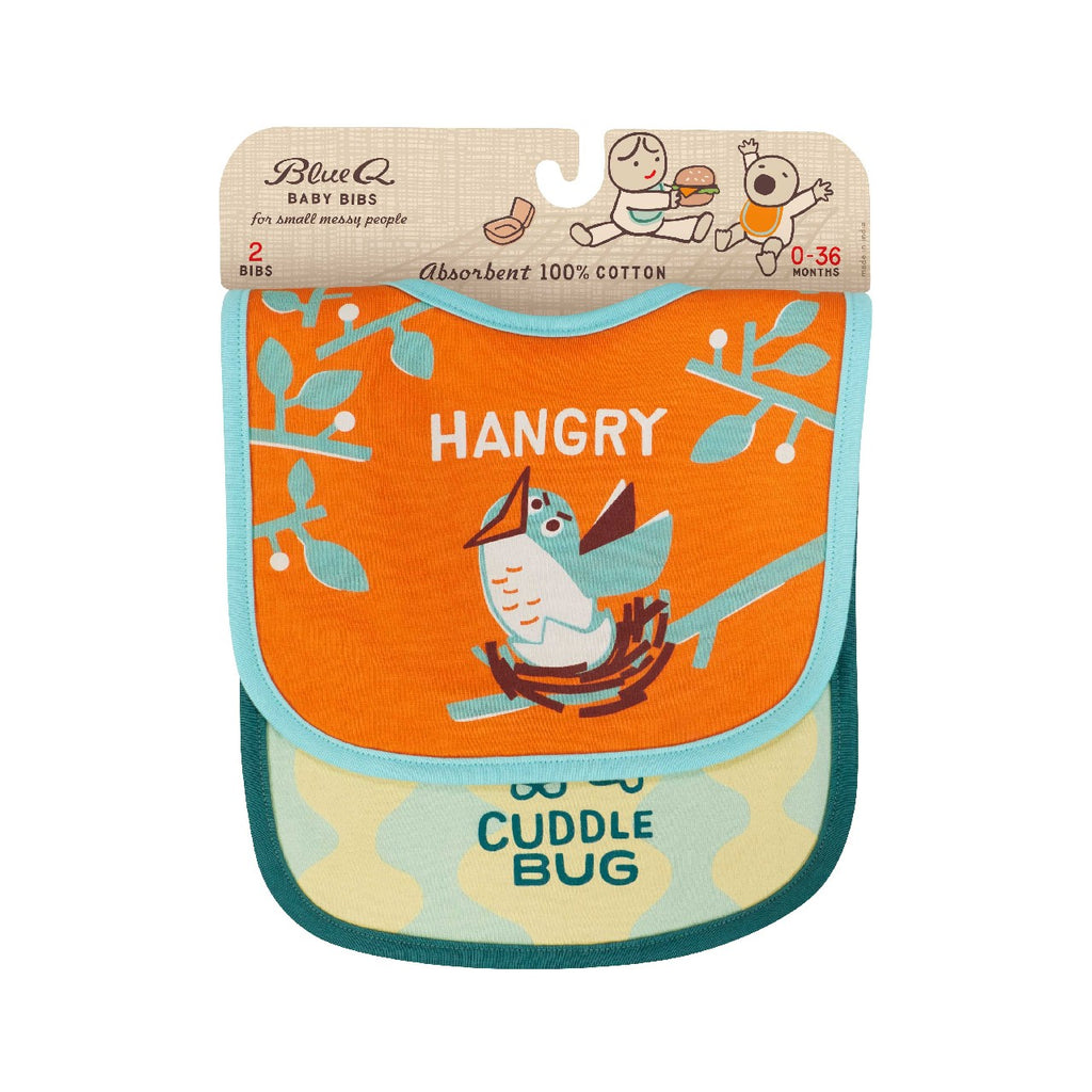 Hangry/Cuddle Bug Baby Bib Set Blue Q Baby & Toddler - Nursing & Feeding - Bibs & Burp Cloths