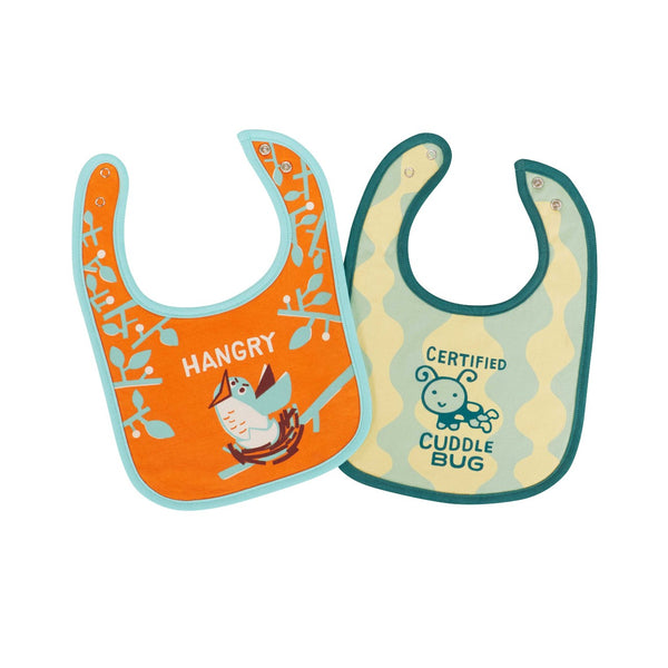 Hangry/Cuddle Bug Baby Bib Set Blue Q Baby & Toddler - Nursing & Feeding - Bibs & Burp Cloths