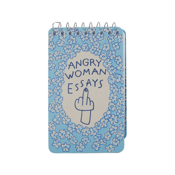 Angry Woman Essays Spiral Notebook Blue Q Books - Blank Notebooks & Journals