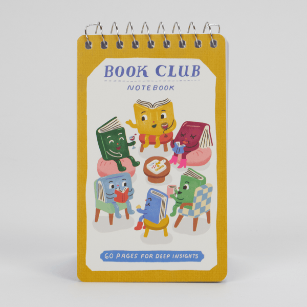 Book Club 3X5 Spiral Notebook Blue Q Books - Blank Notebooks & Journals