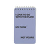Go With The Flow Spiral Notebook Blue Q Books - Blank Notebooks & Journals
