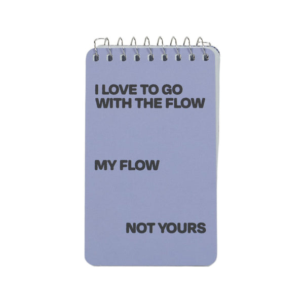 Go With The Flow Spiral Notebook Blue Q Books - Blank Notebooks & Journals
