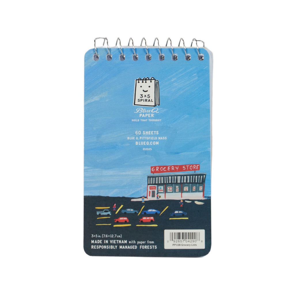 Grocery Lists Spiral Notebook Blue Q Books - Blank Notebooks & Journals