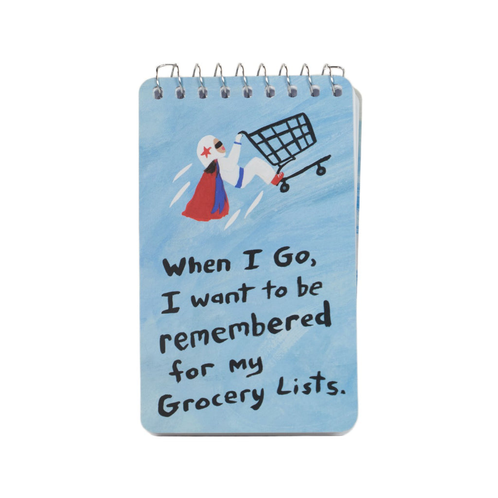 Grocery Lists Spiral Notebook Blue Q Books - Blank Notebooks & Journals