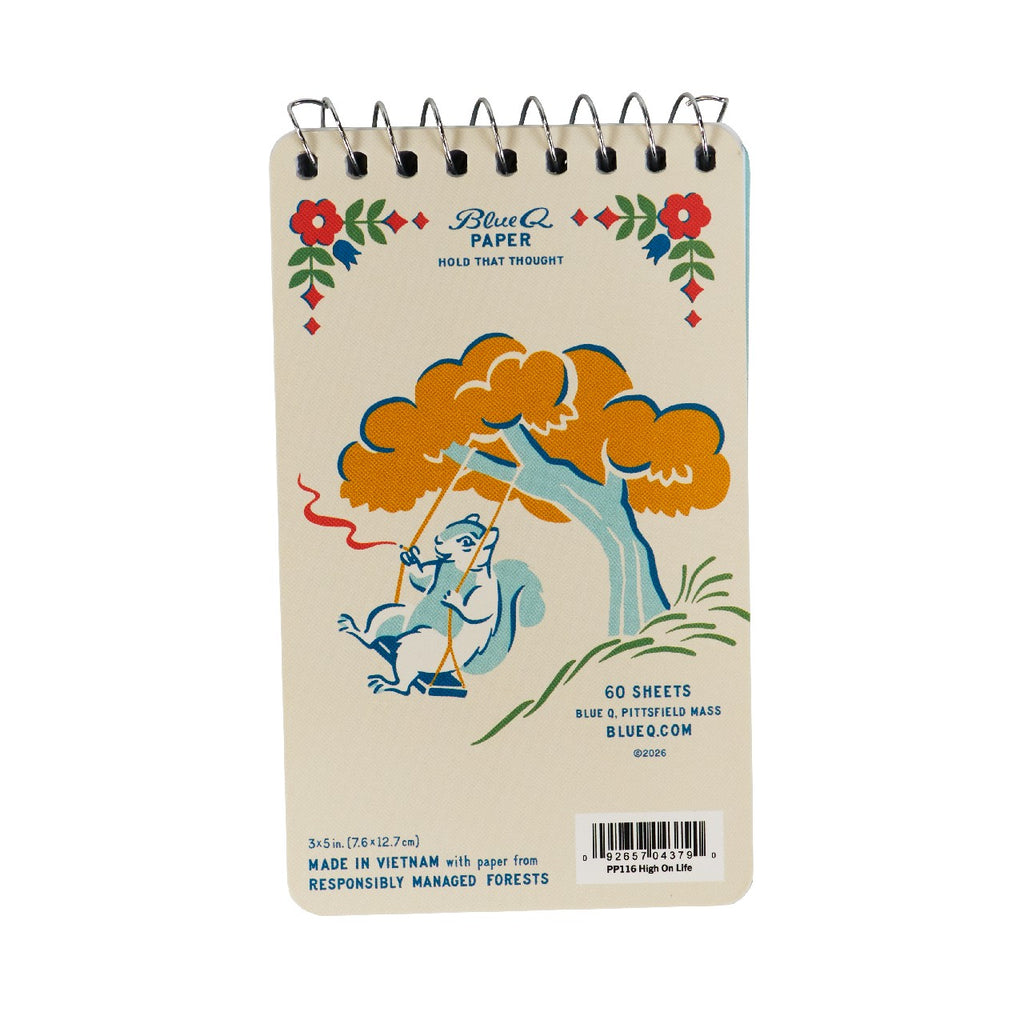 High On Life 3X5 Spiral Notebook Blue Q Books - Blank Notebooks & Journals