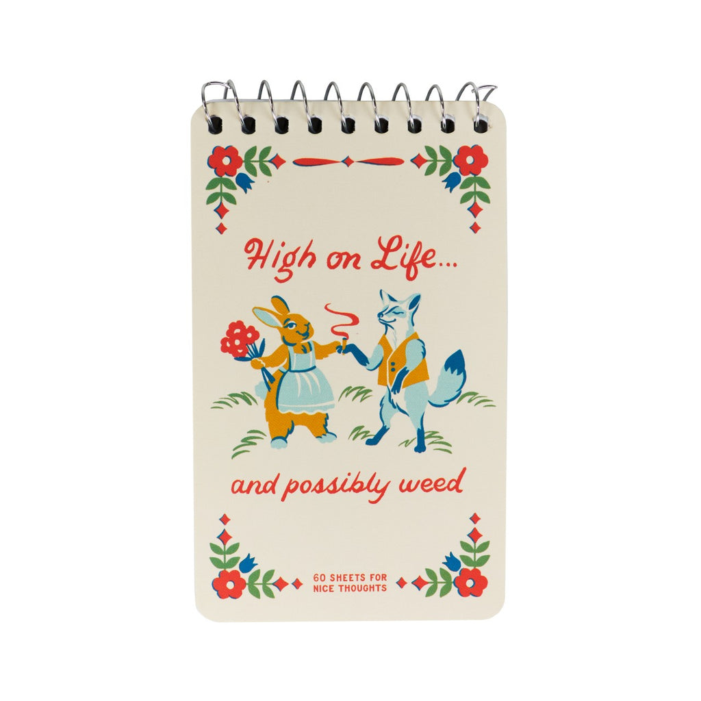 High On Life 3X5 Spiral Notebook Blue Q Books - Blank Notebooks & Journals