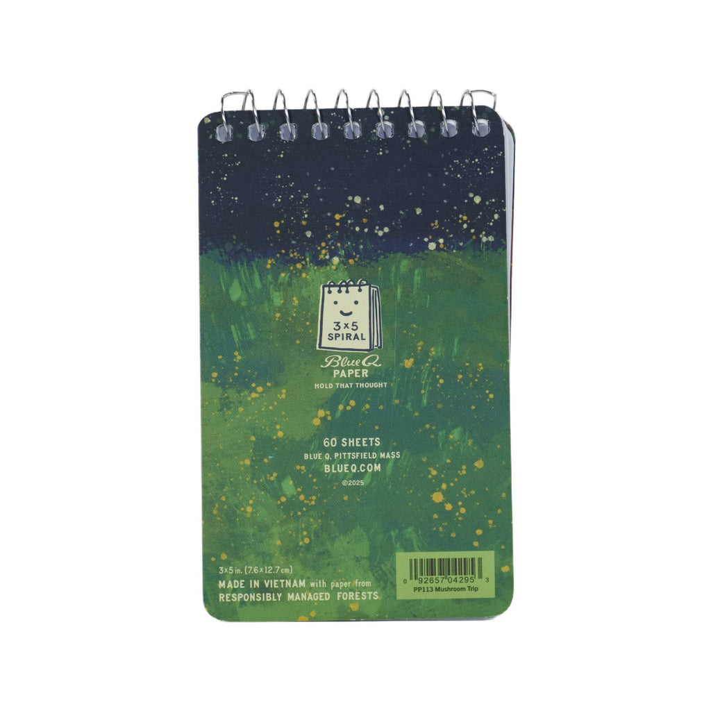 Mushroom Trip Spiral Notebook Blue Q Books - Blank Notebooks & Journals