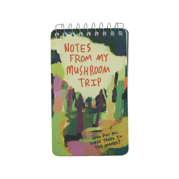 Mushroom Trip Spiral Notebook Blue Q Books - Blank Notebooks & Journals