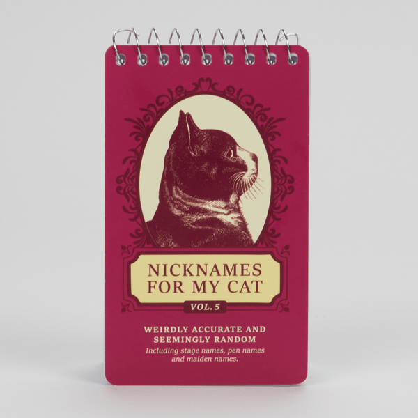Nicknames For Cats 3X5 Spiral Notebook Blue Q Books - Blank Notebooks & Journals