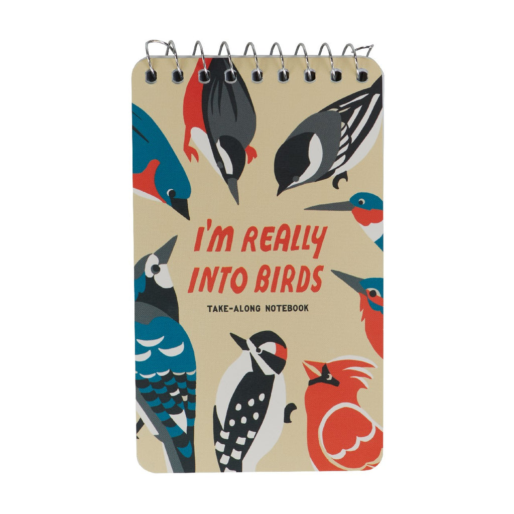 Really Into Birds 3X5 Spiral Notebook Blue Q Books - Blank Notebooks & Journals