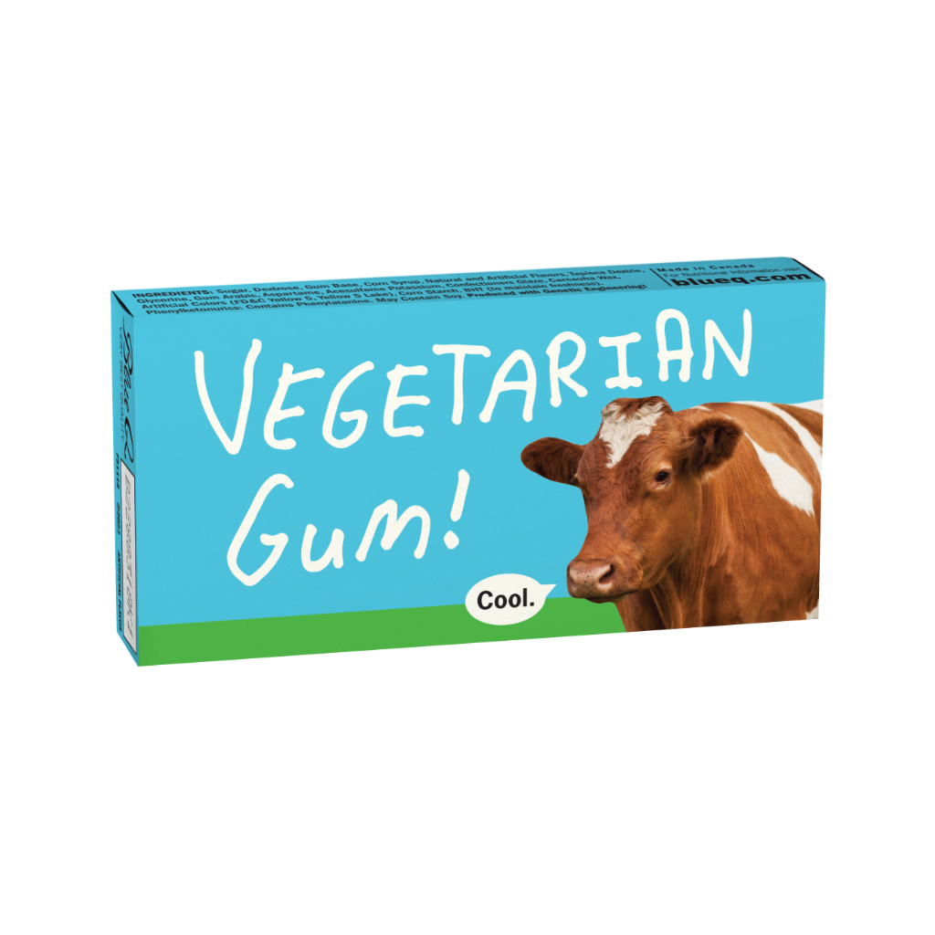 Vegetarian Gum Blue Q Candy, Chocolate & Gum