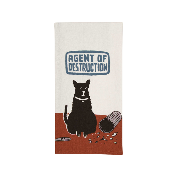 Agent of Destruction Dog Dish Towel Blue Q Home - Kitchen & Dining - Kitchen Cloths & Dish Towels