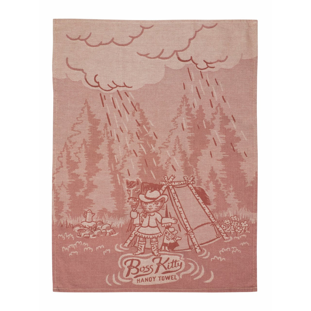 Boss Kitty Woven Dish Towel Blue Q Home - Kitchen & Dining - Kitchen Cloths & Dish Towels