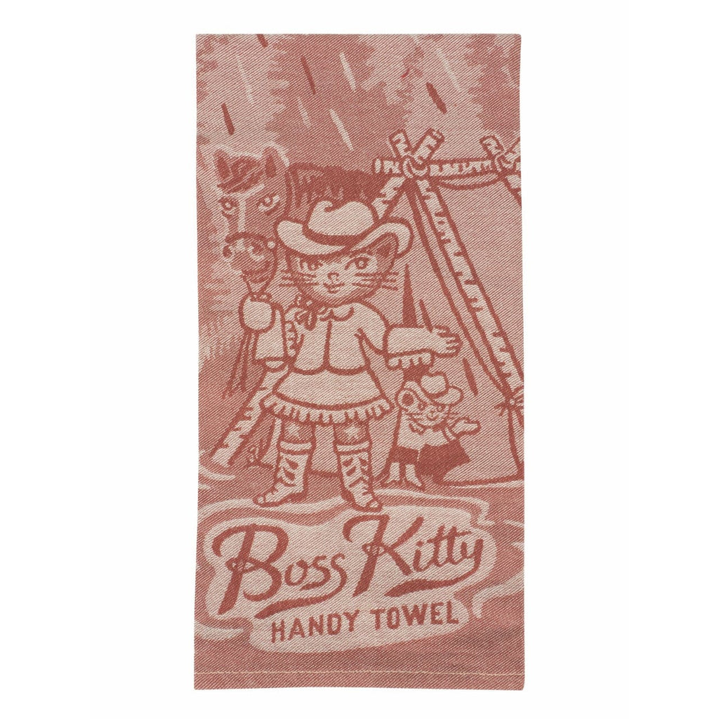 Boss Kitty Woven Dish Towel Blue Q Home - Kitchen & Dining - Kitchen Cloths & Dish Towels