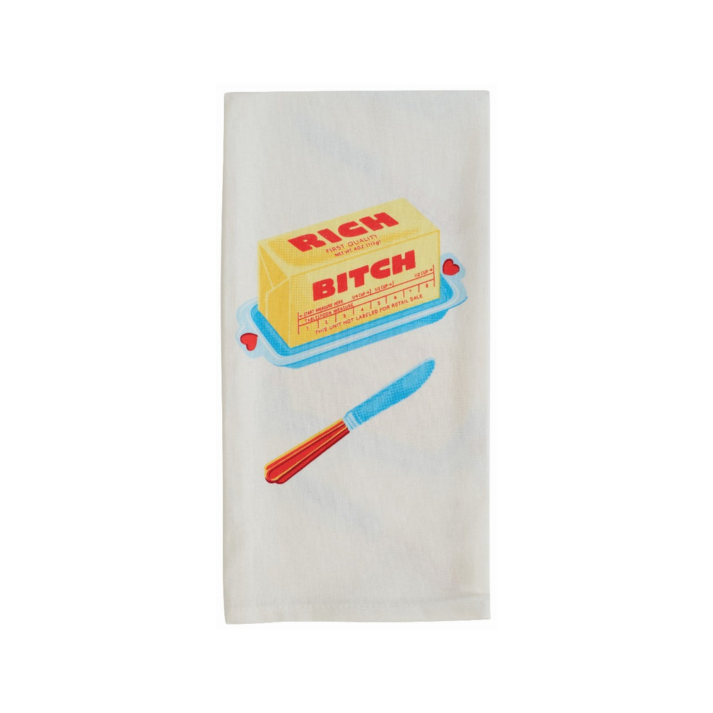 Rich Bitch Printed Dish Towel Blue Q Home - Kitchen & Dining - Kitchen Cloths & Dish Towels