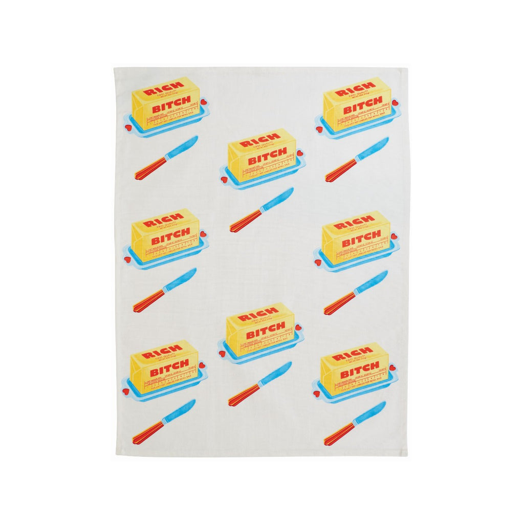 Rich Bitch Printed Dish Towel Blue Q Home - Kitchen & Dining - Kitchen Cloths & Dish Towels