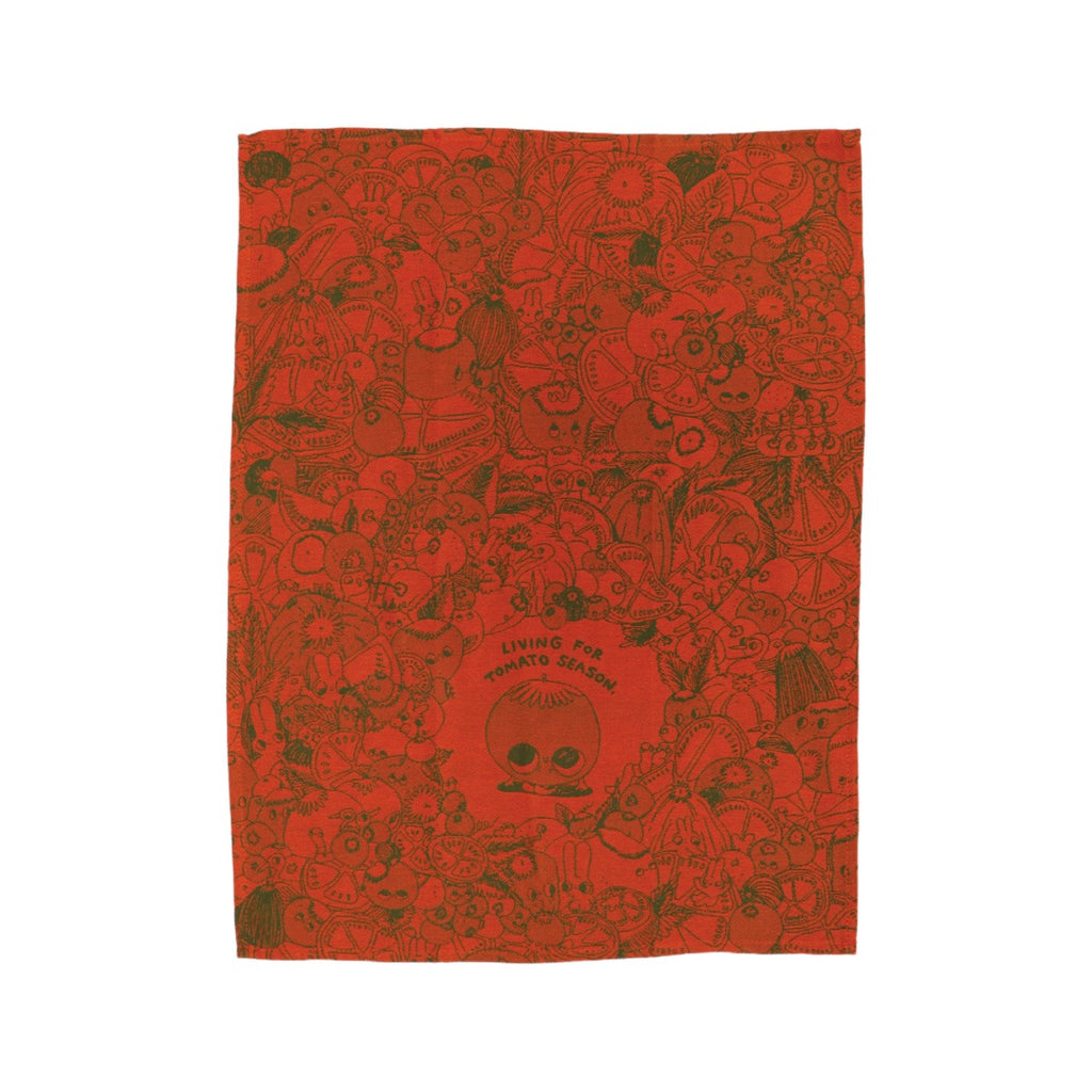 Tomato Season Woven Dish Towel Blue Q Home - Kitchen & Dining - Kitchen Cloths & Dish Towels
