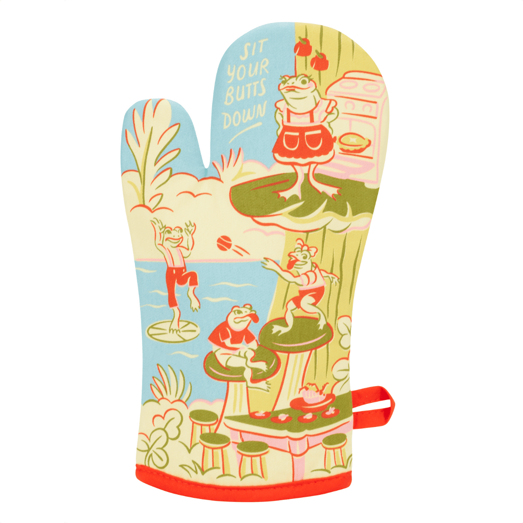 Sit Your Butts Down Oven Mitt Blue Q Home - Kitchen & Dining - Oven Mitts & Pot Holders