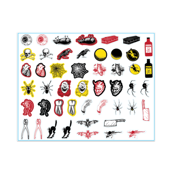 Horror Stuff Sticker Set Blue Q Impulse - Decorative Stickers