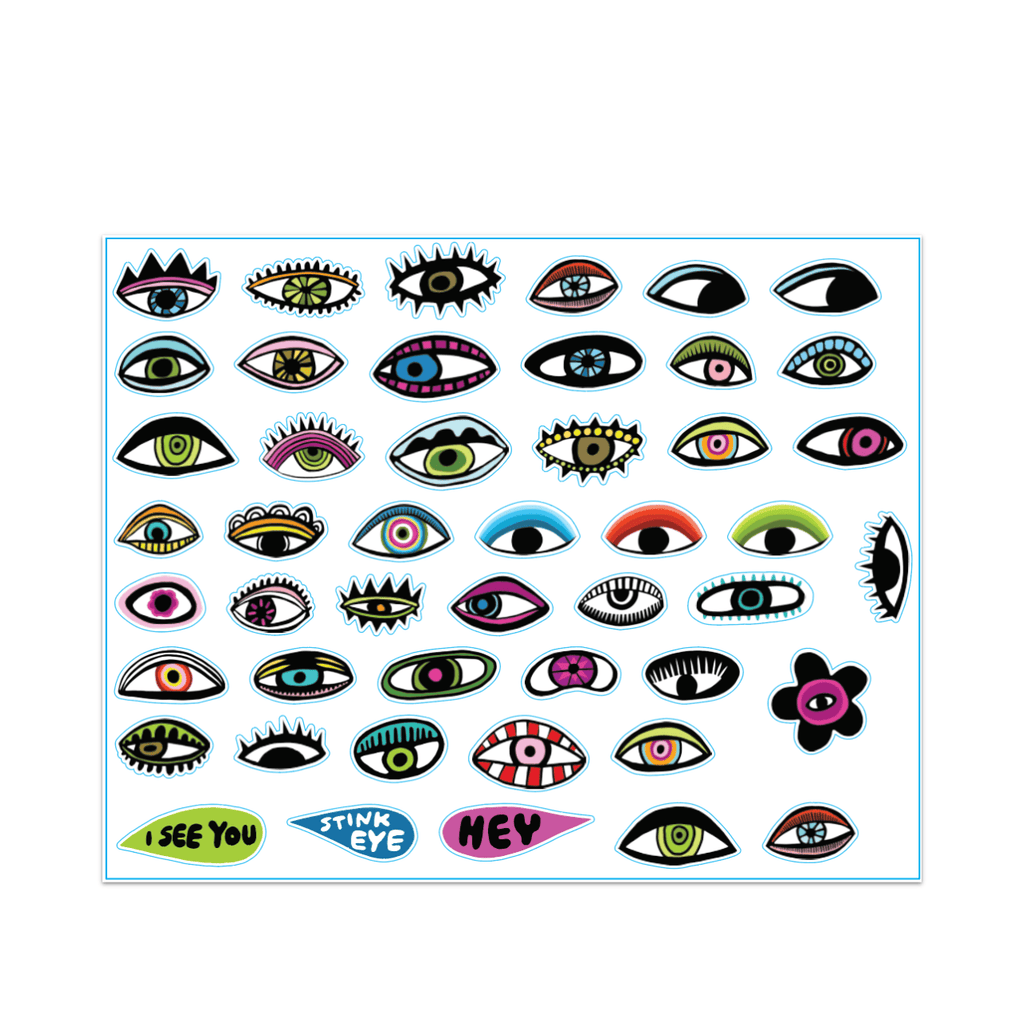 Stink Eye Sticker Set Blue Q Impulse - Decorative Stickers