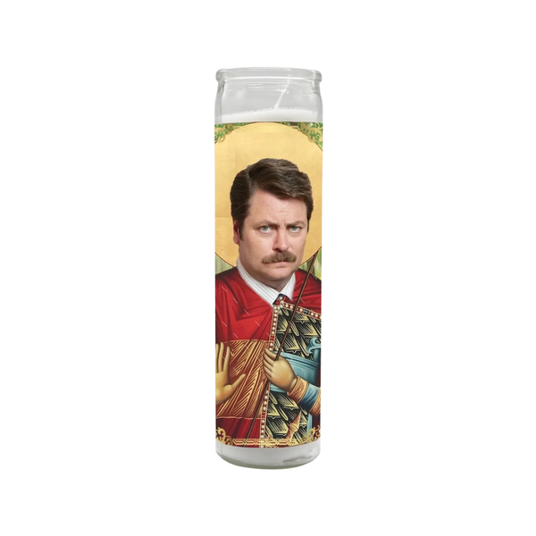 Ron Parks And Recreation Saint Prayer Candle BobbyK Boutique Home - Candles - Novelty